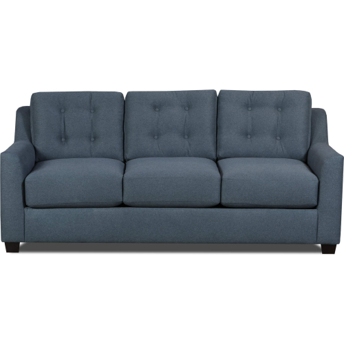 Elliott 80" Queen Sleep Sofa in Blue Chenille Fabric